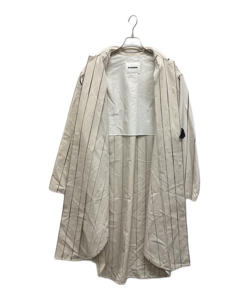 JIL SANDER（ジルサンダー）JIL SANDER (ジルサンダー) ピンストライプロングシャツ ベージュ サイズ:38の古着・服飾アイテム