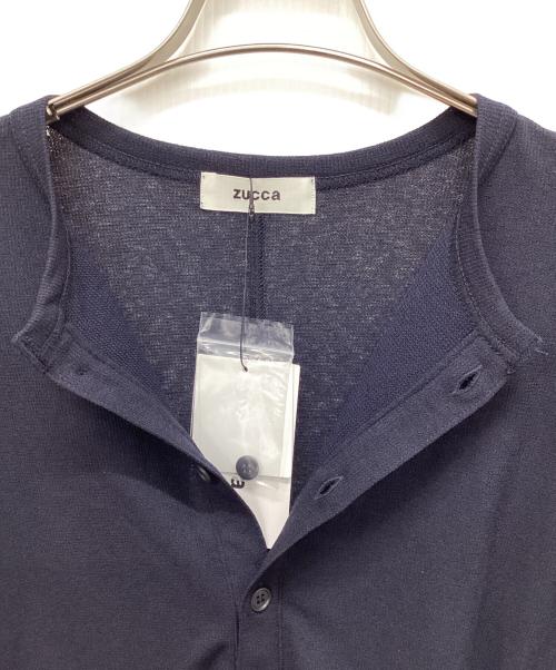 ZUCCA（ズッカ）ZUCCA (ズッカ) シアーワッフルＴシャツ ネイビー サイズ:M 未使用品の古着・服飾アイテム
