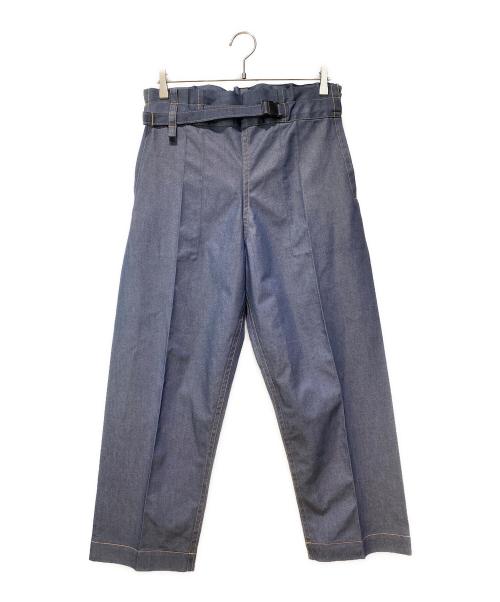 me ISSEY MIYAKE（ミーイッセイ ミヤケ）me ISSEY MIYAKE (ミーイッセイ ミヤケ) フラットデニムパンツ インディゴ サイズ:Freeの古着・服飾アイテム