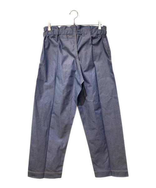 me ISSEY MIYAKE（ミーイッセイ ミヤケ）me ISSEY MIYAKE (ミーイッセイ ミヤケ) フラットデニムパンツ インディゴ サイズ:Freeの古着・服飾アイテム