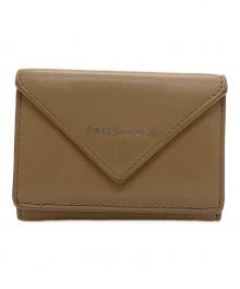 BALENCIAGA（バレンシアガ）の古着「ペーパーミニウォレット」｜ベージュ