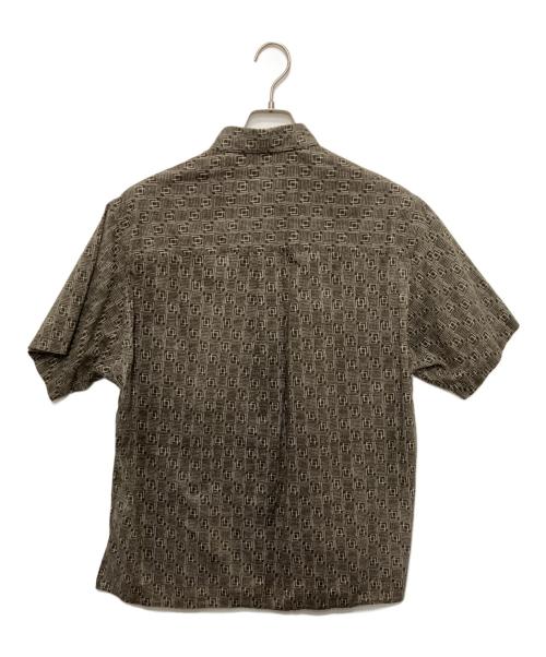 STEVEN ALAN（スティーブンアラン）STEVEN ALAN (スティーブンアラン) CELL/PRNT REGULAR COLLAR SHORT SLEEVE SHIRT（CELL/PRNT レギュラーカラーショートスリーブシャツ） ブラウン サイズ:Sの古着・服飾アイテム