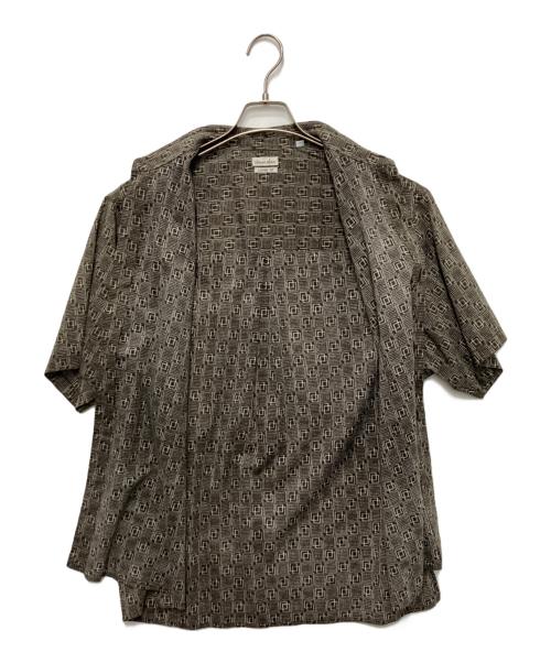 STEVEN ALAN（スティーブンアラン）STEVEN ALAN (スティーブンアラン) CELL/PRNT REGULAR COLLAR SHORT SLEEVE SHIRT（CELL/PRNT レギュラーカラーショートスリーブシャツ） ブラウン サイズ:Sの古着・服飾アイテム