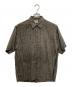 STEVEN ALAN（スティーブンアラン）の古着「CELL/PRNT REGULAR COLLAR SHORT SLEEVE SHIRT（CELL/PRNT レギュラーカラーショートスリーブシャツ）」｜ブラウン