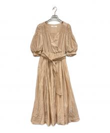 HER LIP TO（ハーリップトゥ）の古着「Airy Volume Sleeve Dress」｜ベージュ