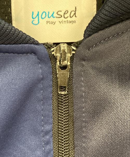 yoused（ユーズド）yoused (ユーズド) PATCHWORK LOOSE JOG TOP ネイビー サイズ:FREEの古着・服飾アイテム