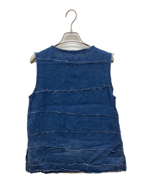 tricot COMME des GARCONS（トリココムデギャルソン）tricot COMME des GARCONS (トリココムデギャルソン) ビジュー装飾N/Sブラウス インディゴ サイズ:Mの古着・服飾アイテム