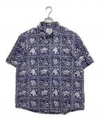 BROOKS BROTHERS×reyn spoonerブルックスブラザーズ×レイン スプナー）の古着「半袖プルオーバーシャツ」｜ブルー