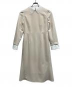 CELFORDセルフォード）の古着「エンブロイダリーカラータイトワンピ」｜ベージュ×ホワイト