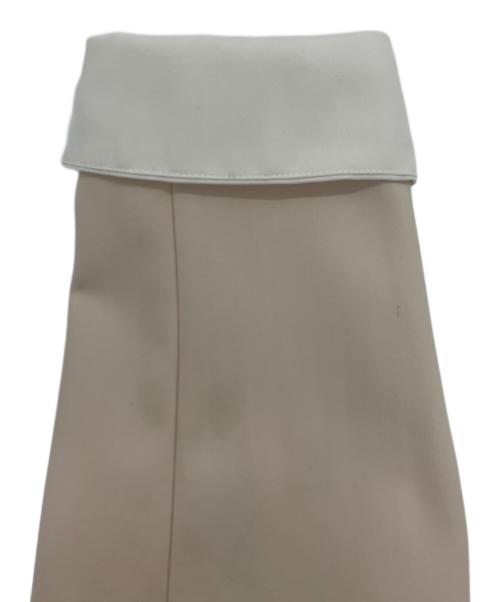 CELFORD（セルフォード）CELFORD (セルフォード) エンブロイダリーカラータイトワンピ ベージュ×ホワイト サイズ:38の古着・服飾アイテム