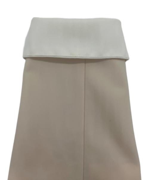 CELFORD（セルフォード）CELFORD (セルフォード) エンブロイダリーカラータイトワンピ ベージュ×ホワイト サイズ:38の古着・服飾アイテム