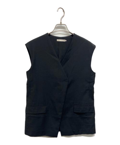 icB（アイシービー）icB (アイシービー) T.R.Liプレーンウィーブ ジレ ブラック サイズ:4の古着・服飾アイテム
