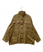 FRAMeWORKフレームワーク）の古着「シャツ ラミースタンドブルゾン」｜ベージュ