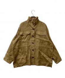 FRAMeWORK（フレームワーク）の古着「シャツ ラミースタンドブルゾン」｜ベージュ