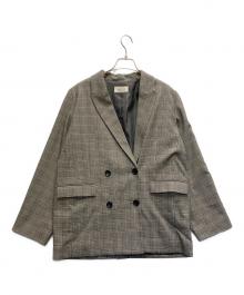 JOURNAL STANDARD relume（ジャーナルスタンダード レリューム）の古着「ダブルフロントチェックジャケット」｜グレー