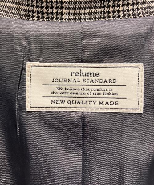 JOURNAL STANDARD relume（ジャーナルスタンダード レリューム）JOURNAL STANDARD relume (ジャーナルスタンダード レリューム) ダブルフロントチェックジャケット グレー サイズ:38の古着・服飾アイテム
