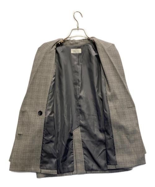 JOURNAL STANDARD relume（ジャーナルスタンダード レリューム）JOURNAL STANDARD relume (ジャーナルスタンダード レリューム) ダブルフロントチェックジャケット グレー サイズ:38の古着・服飾アイテム