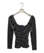 GANNIガニー）の古着「シャーリングカットソー」｜ブラック