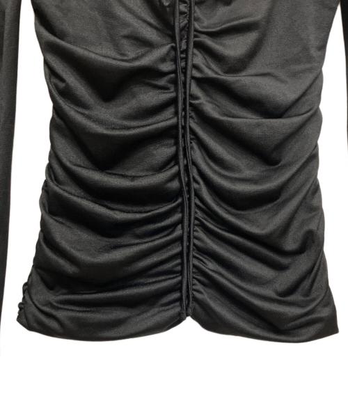 GANNI（ガニー）GANNI (ガニー) シャーリングカットソー ブラック サイズ:36の古着・服飾アイテム