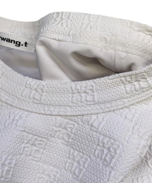 ALEXANDER WANG（アレキサンダー・ワン）ALEXANDER WANG (アレキサンダー・ワン) ロゴジャガードワンピース ホワイト サイズ:Sの古着・服飾アイテム