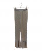 CFCLシーエフシーエル）の古着「HYPHA LUCENT TIGHT FLARE PANTS」｜ROBIN EGG BLUE-BISQU