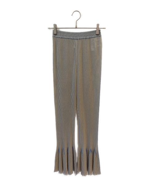 CFCL（シーエフシーエル）CFCL (シーエフシーエル) HYPHA LUCENT TIGHT FLARE PANTS ROBIN EGG BLUE-BISQU サイズ:3の古着・服飾アイテム