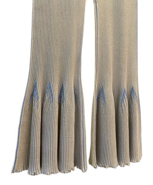 CFCL（シーエフシーエル）CFCL (シーエフシーエル) HYPHA LUCENT TIGHT FLARE PANTS ROBIN EGG BLUE-BISQU サイズ:3の古着・服飾アイテム