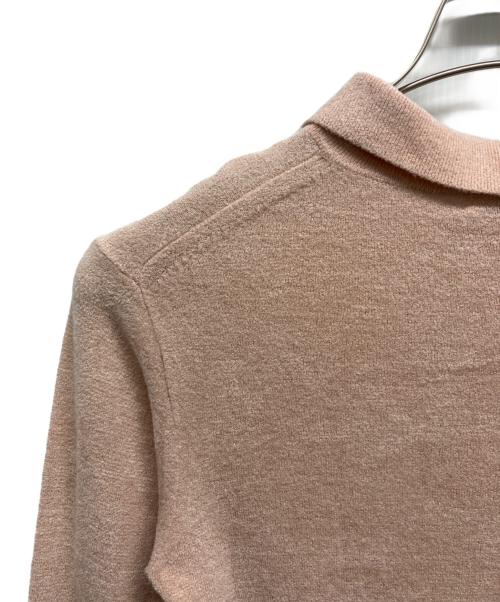 H BEAUTY&YOUTH（エイチ ビューティー&ユース）H BEAUTY&YOUTH (エイチ ビューティー&ユース) モールヤーン ポロカラーニット ピンク サイズ:Freeの古着・服飾アイテム