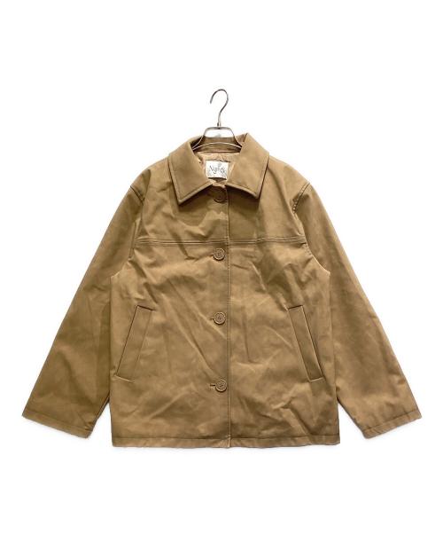 Ngm.S（ナゴミ エス）Ngm.S (ナゴミ エス) SOUTIEN COLLAR ジャケット&ラップスカート キャメル サイズ:FREEの古着・服飾アイテム