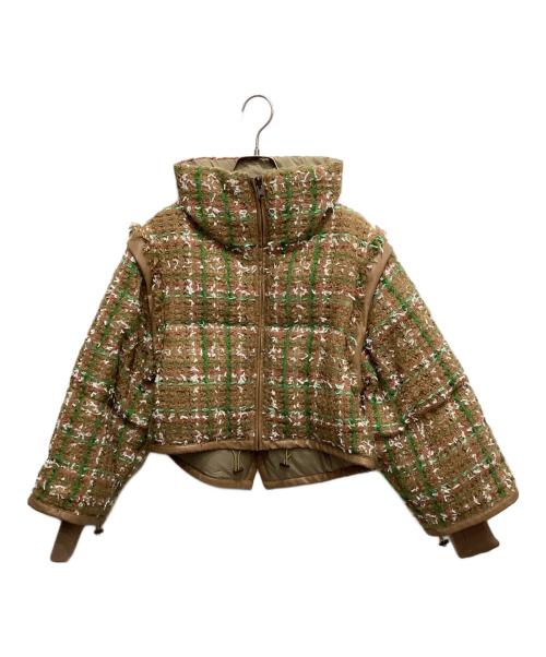 WRINN（リン）WRINN (リン) 4wayリバーシブルツイードダウン キャメル サイズ:38の古着・服飾アイテム