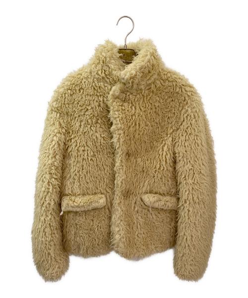 MM6 Maison Margiela（エムエムシックスメゾンマルジェラ）MM6 Maison Margiela (エムエムシックスメゾンマルジェラ) フェイクファーハイネックジャケット ベージュ サイズ:40の古着・服飾アイテム