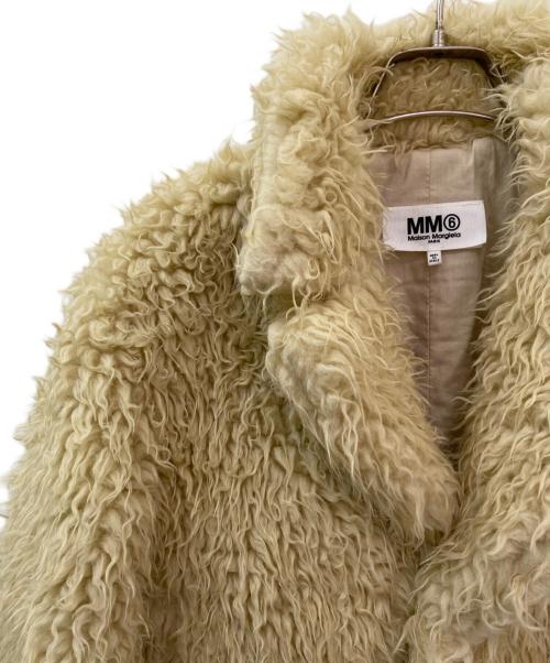 MM6 Maison Margiela（エムエムシックスメゾンマルジェラ）MM6 Maison Margiela (エムエムシックスメゾンマルジェラ) フェイクファーハイネックジャケット ベージュ サイズ:40の古着・服飾アイテム