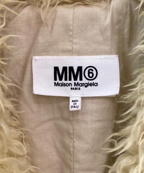 MM6 Maison Margiela（エムエムシックスメゾンマルジェラ）MM6 Maison Margiela (エムエムシックスメゾンマルジェラ) フェイクファーハイネックジャケット ベージュ サイズ:40の古着・服飾アイテム
