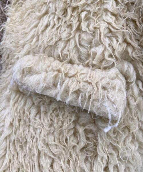 MM6 Maison Margiela（エムエムシックスメゾンマルジェラ）MM6 Maison Margiela (エムエムシックスメゾンマルジェラ) フェイクファーハイネックジャケット ベージュ サイズ:40の古着・服飾アイテム