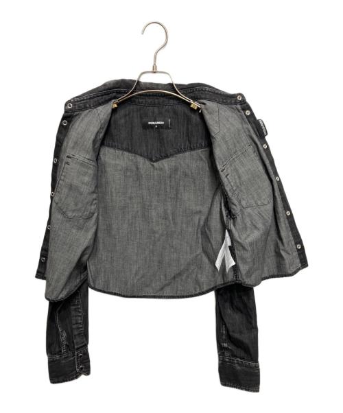 DSQUARED2（ディースクエアード）DSQUARED2 (ディースクエアード) ミニウエスタンシャツ ブラック サイズ:38の古着・服飾アイテム