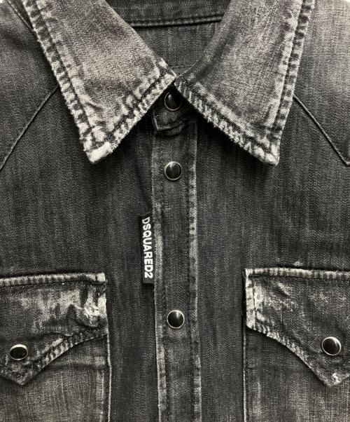 DSQUARED2（ディースクエアード）DSQUARED2 (ディースクエアード) ミニウエスタンシャツ ブラック サイズ:38の古着・服飾アイテム