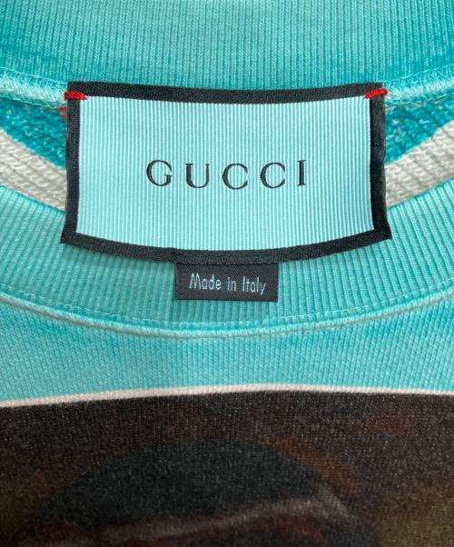 GUCCI（グッチ）GUCCI (グッチ) Ignasi Monreal (イグナシ モンレアル) クルーネックスウェット ライトブルー サイズ:XSの古着・服飾アイテム