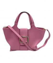 Roger Vivier（ロジェ ヴィヴィエ）の古着「レザー ショッピング バッグ ミニ」｜ピンク
