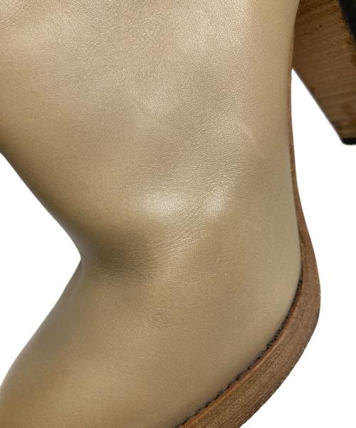 CELINE（セリーヌ）CELINE (セリーヌ) サイドジップショートブーツ ベージュ サイズ:371/2の古着・服飾アイテム