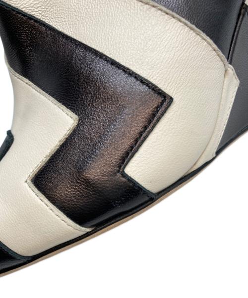 JIMMY CHOO（ジミーチュウ）JIMMY CHOO (ジミーチュウ) Blake 85 Long Boot ブラック×ホワイト サイズ:37の古着・服飾アイテム