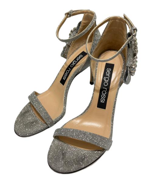 sergio rossi（セルジオロッシ）sergio rossi (セルジオロッシ) ハイヒールサンダル Shiny Glitter Argento シルバー サイズ:37の古着・服飾アイテム