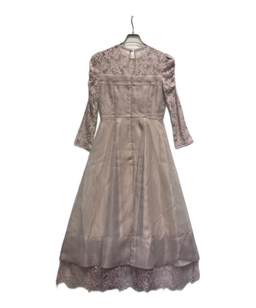 Snidel（スナイデル）Snidel (スナイデル) ボリュームフレアレースドッキングドレス ベージュ 未使用品の古着・服飾アイテム