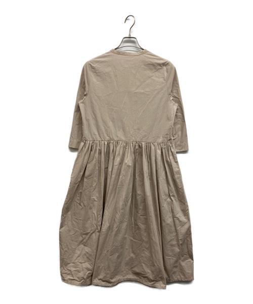 Gauze（ガーゼ）Gauze (ガーゼ) スイッチングギャザーワンピース ベージュ サイズ:Freeの古着・服飾アイテム