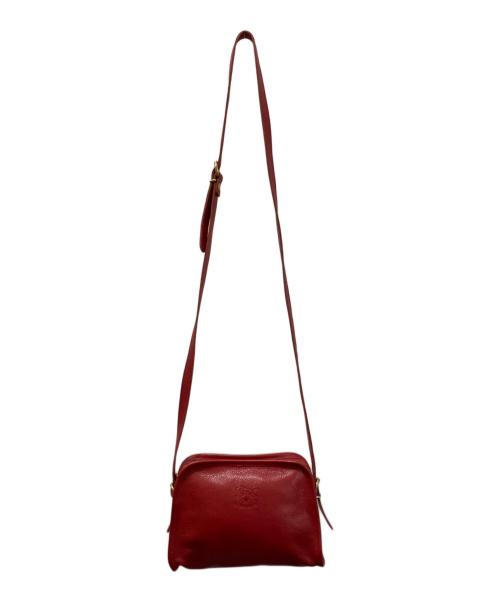 IL BISONTE（イル ビゾンテ）IL BISONTE (イル ビゾンテ) ラウンドフレアポシェット レッドの古着・服飾アイテム