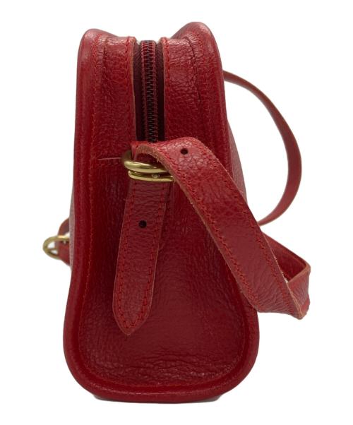 IL BISONTE（イル ビゾンテ）IL BISONTE (イル ビゾンテ) ラウンドフレアポシェット レッドの古着・服飾アイテム