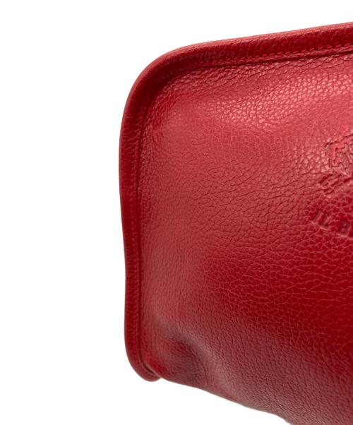 IL BISONTE（イル ビゾンテ）IL BISONTE (イル ビゾンテ) ラウンドフレアポシェット レッドの古着・服飾アイテム