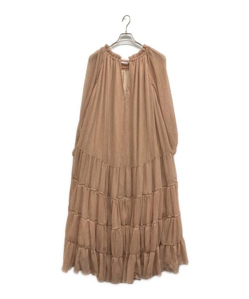 Estella.K（エステラケー）Estella.K (エステラケー) オフショルダーロングワンピース ベージュ サイズ:Freeの古着・服飾アイテム