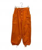 AUTHENオーセン）の古着「ミリタリー ワイドオーバーパンツ」｜オレンジ
