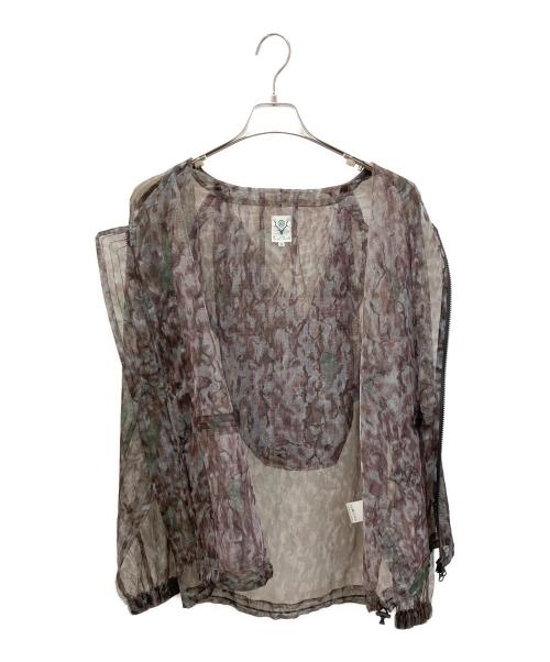 South2 West8（サウスツー ウエストエイト）south2 west8 (サウスツー ウエストエイト) BUSH PARKA グレー×レッド サイズ:Mの古着・服飾アイテム