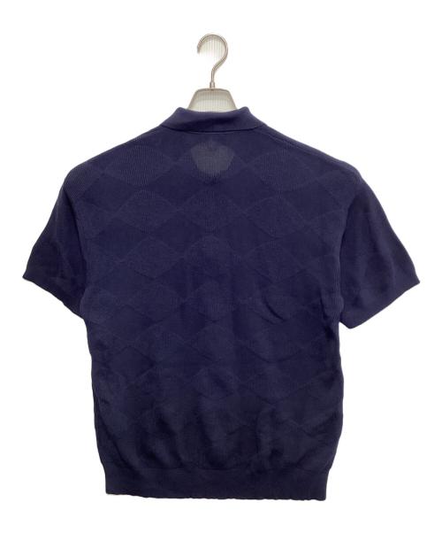 LACOSTE（ラコステ）LACOSTE (ラコステ) 別注アーガイル柄ニットポロシャツ ネイビー サイズ:Mの古着・服飾アイテム